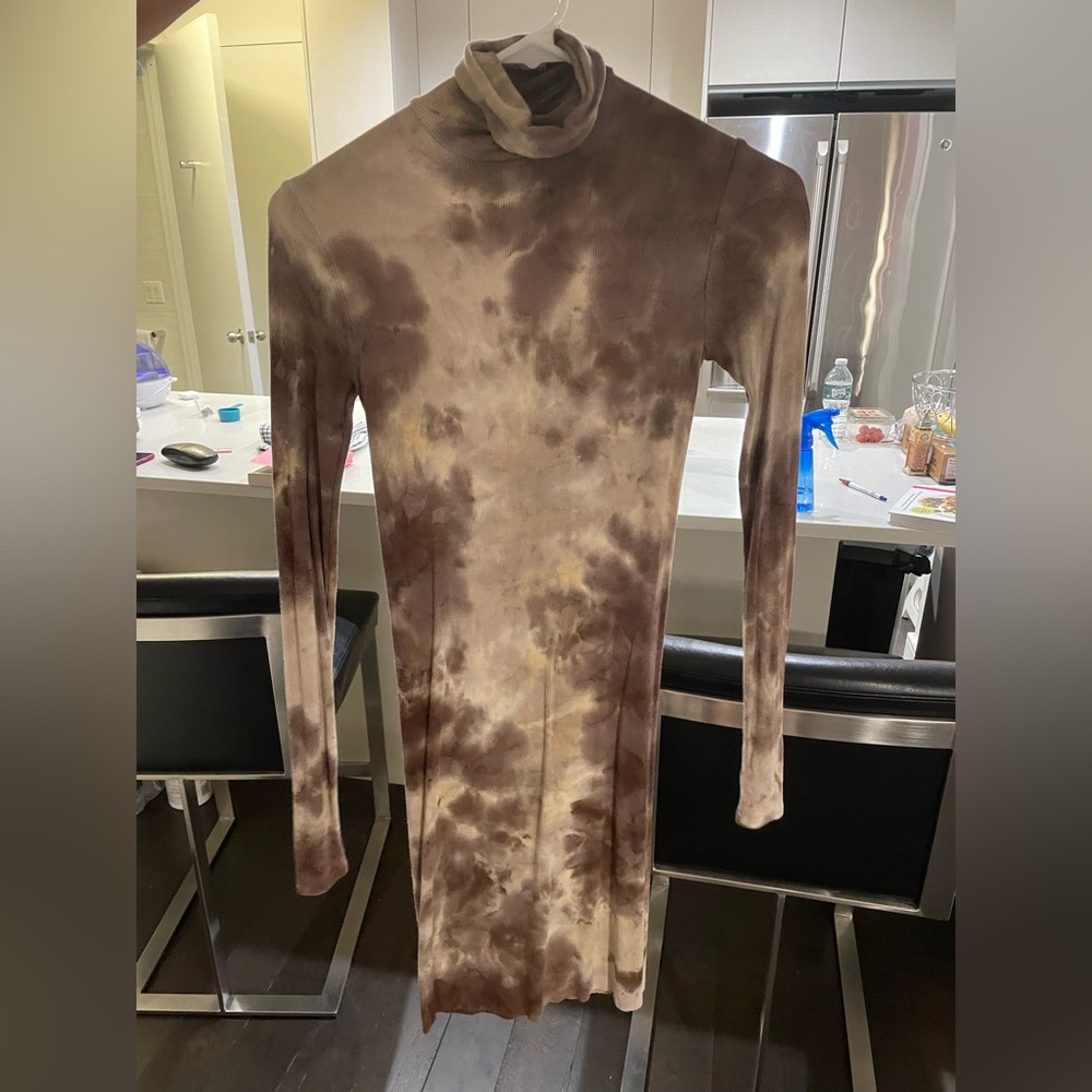 Enza Costa Tie-Dye Turtleneck Dress Size XS